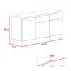 Mueble de Cocina Inferior TuHome Gante 2 Puertas 2 Cajones Rovere Niebla