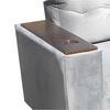 Juego de Living Almore Wilson Sofá 3 Cuerpos + Dos Pouf Gris