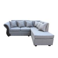 Sofá Seccional Diseño A&M Home Valeria Derecho 5 Cuerpos Gris