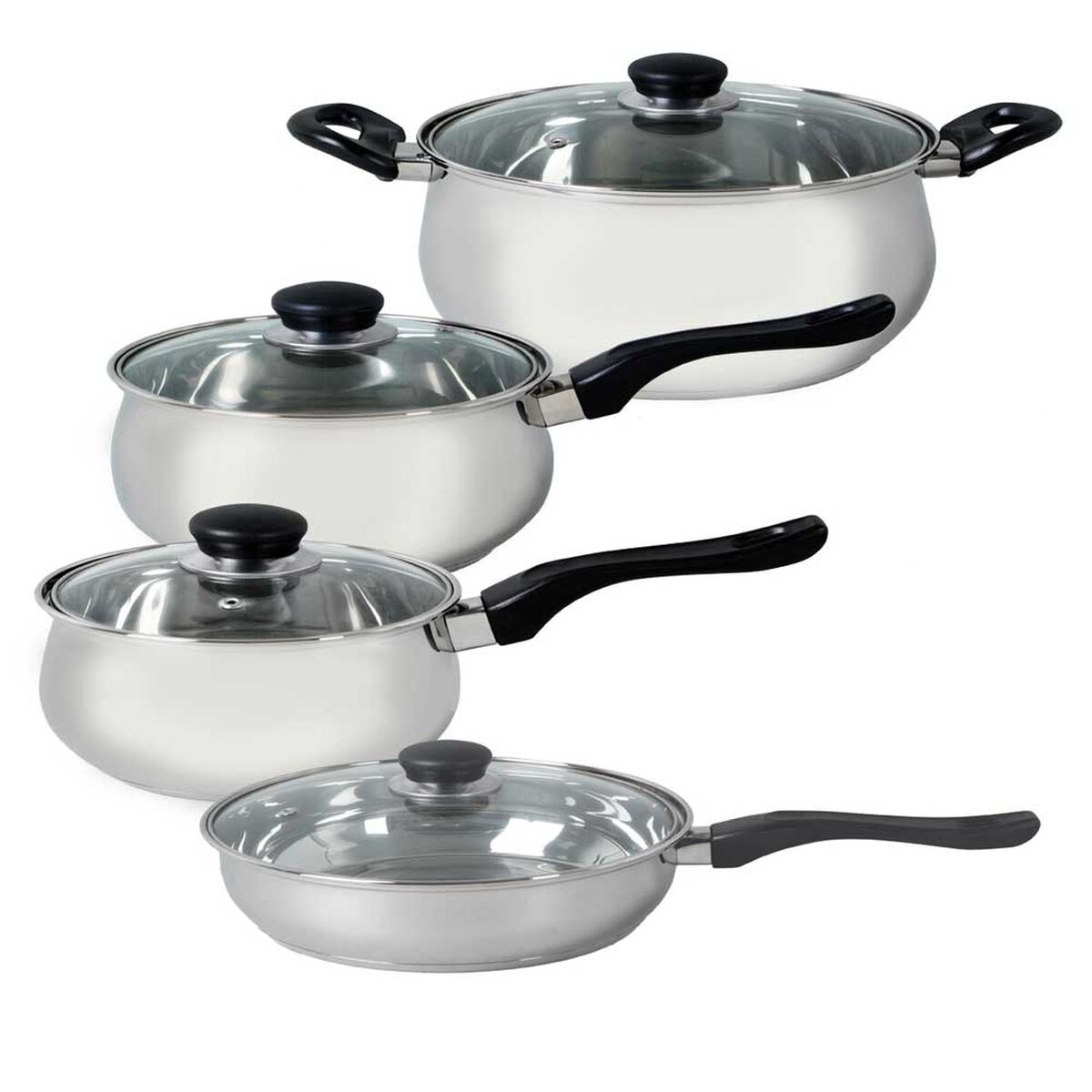Batería de Cocina Acero Inoxidable Oster Rametto 8 Piezas