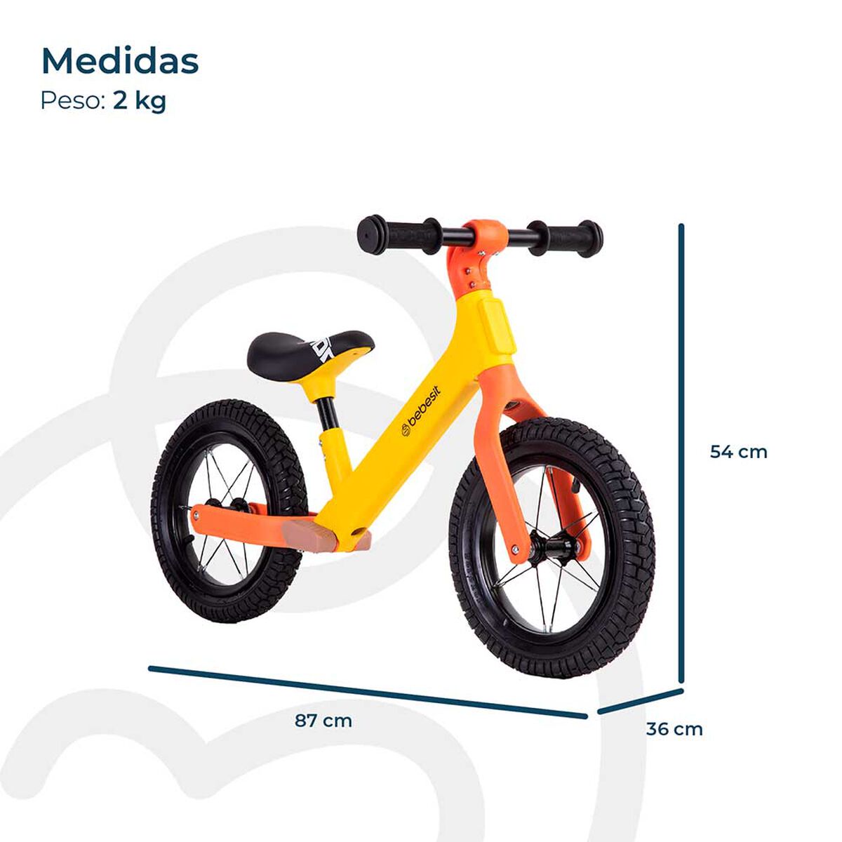 Bicicleta Balance Bike 7012 Amaril Bebesit