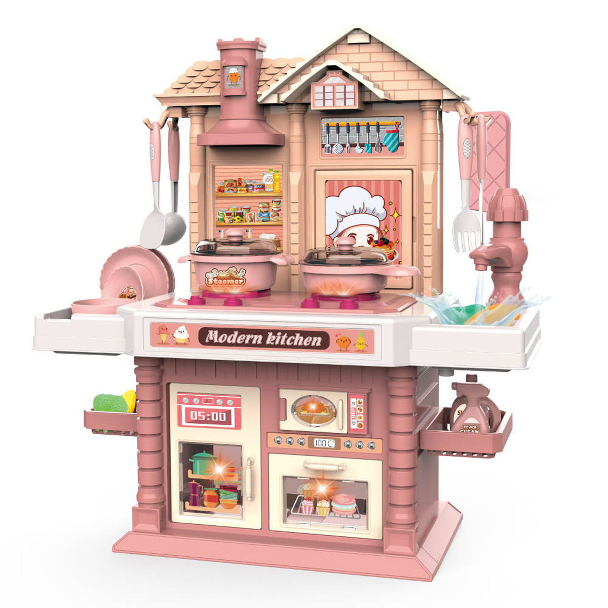 Set de Cocina Infantil con Accesorios Rosada