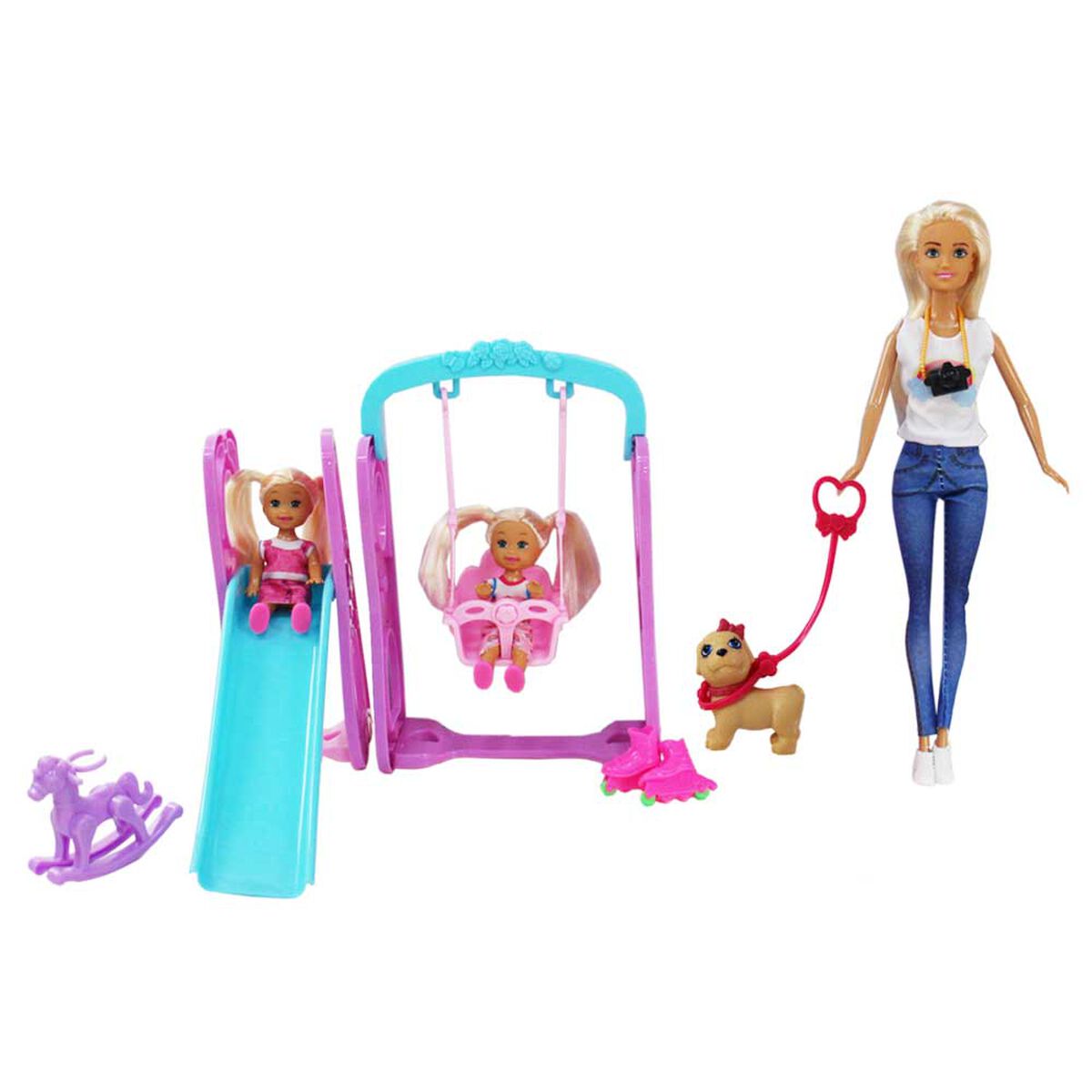 Muñeca de Moda de 11,5 Pulgadas con Tobogán Bonnie Pink