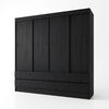 Closet CIC Maule 4 Puertas 8 Cajones Negro