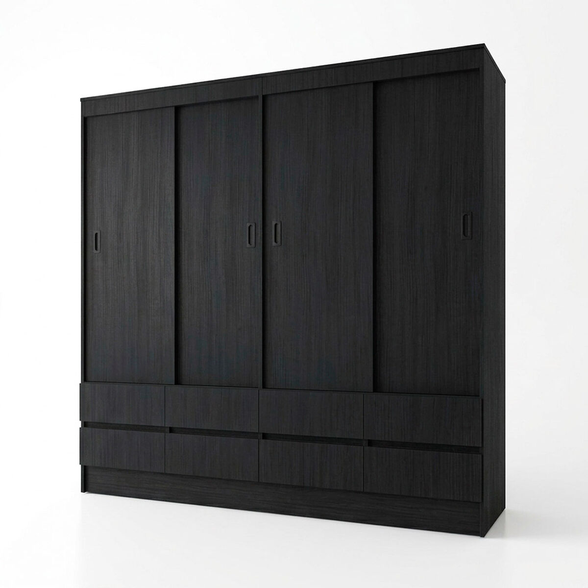 Closet CIC Maule 4 Puertas 8 Cajones Negro