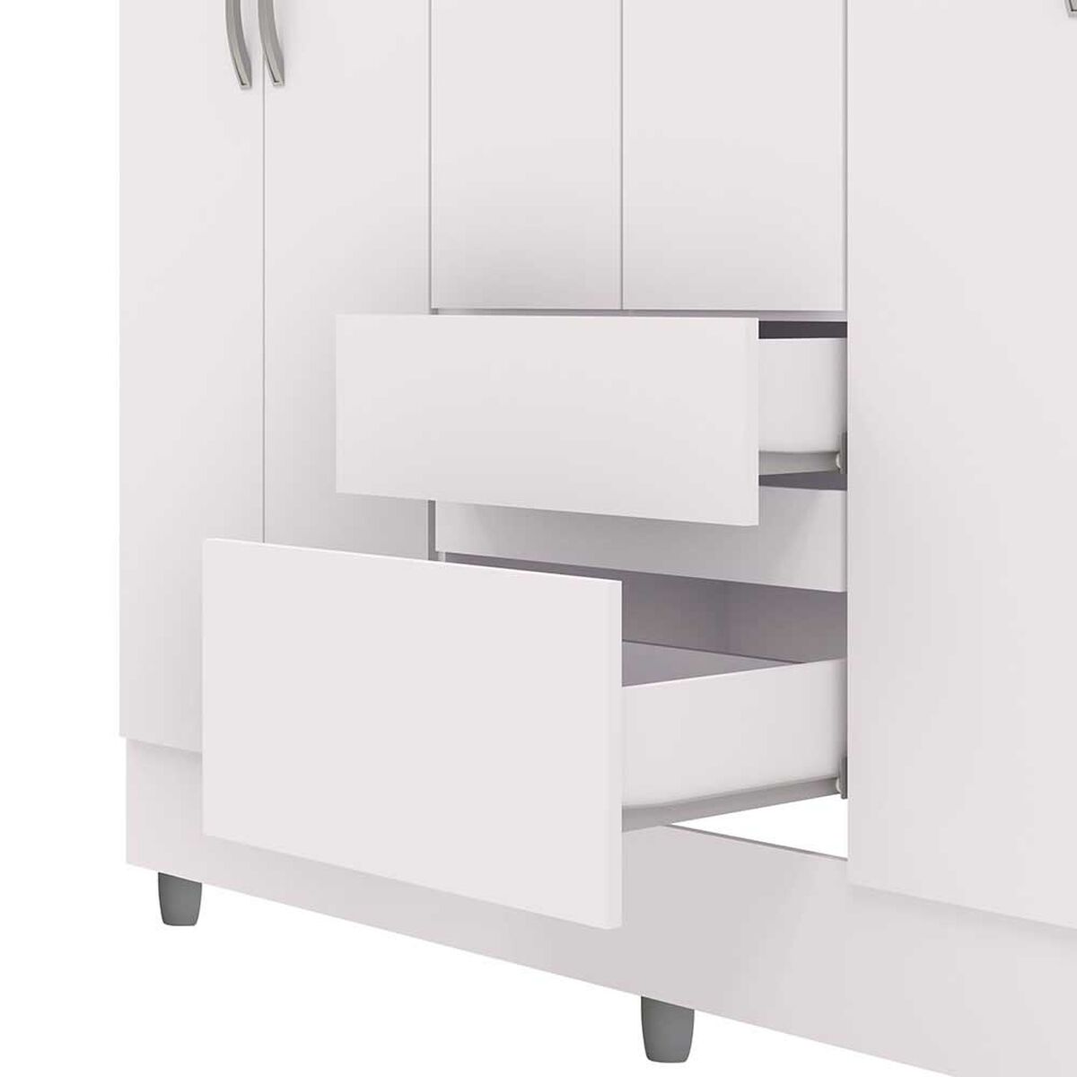 Cl&oacute;set Vekkahome Americano 6 Puertas 2 Cajones Blanco