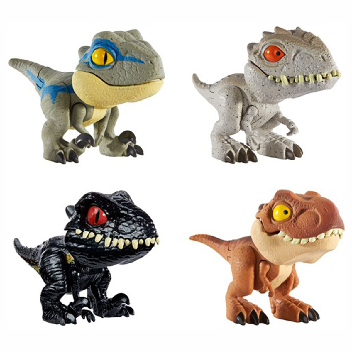 Jurassic World Dinos Mordelones, Parquete de 4