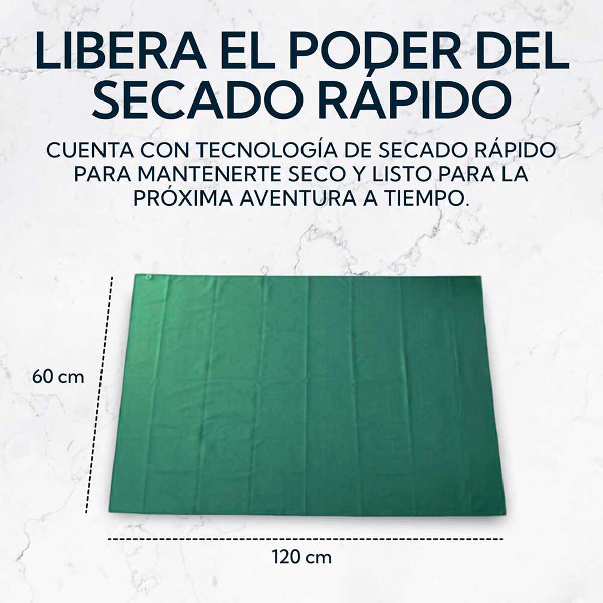 Pack 2 Toallas Microfibra Terry Verde Pro Outdoor
