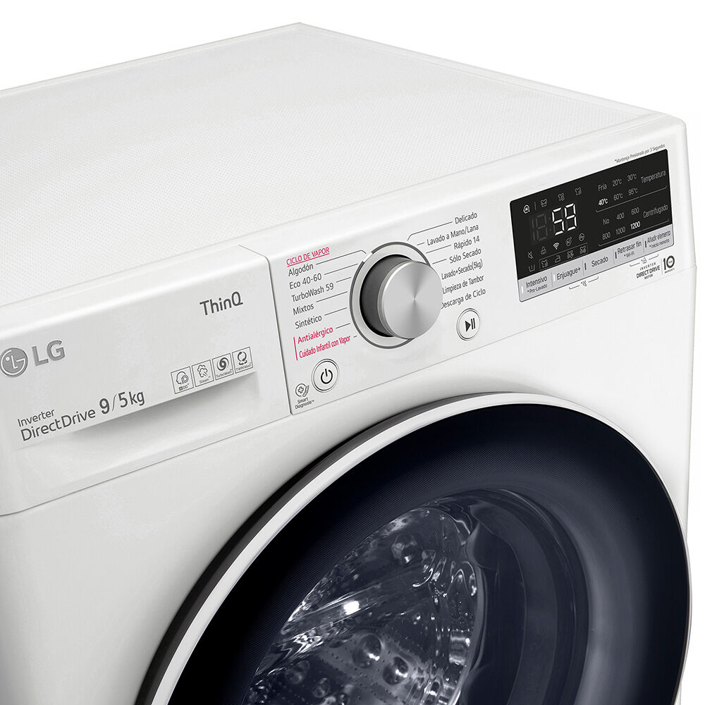 LG WD9WVC4S6 9/5 kg Blanco, foto 3