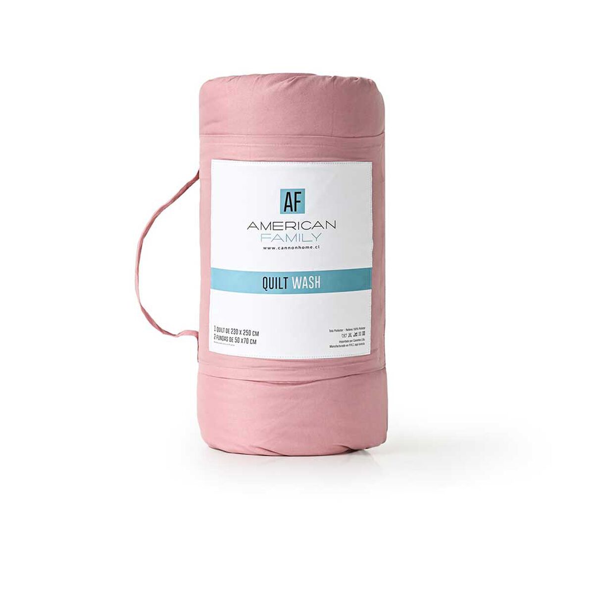Cubrecama American Family King Piedra Rosa