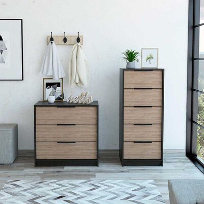 Imagen 2 del producto Set Cómoda 5 Cajones + Cómoda 3 Cajones TuHome Kaia