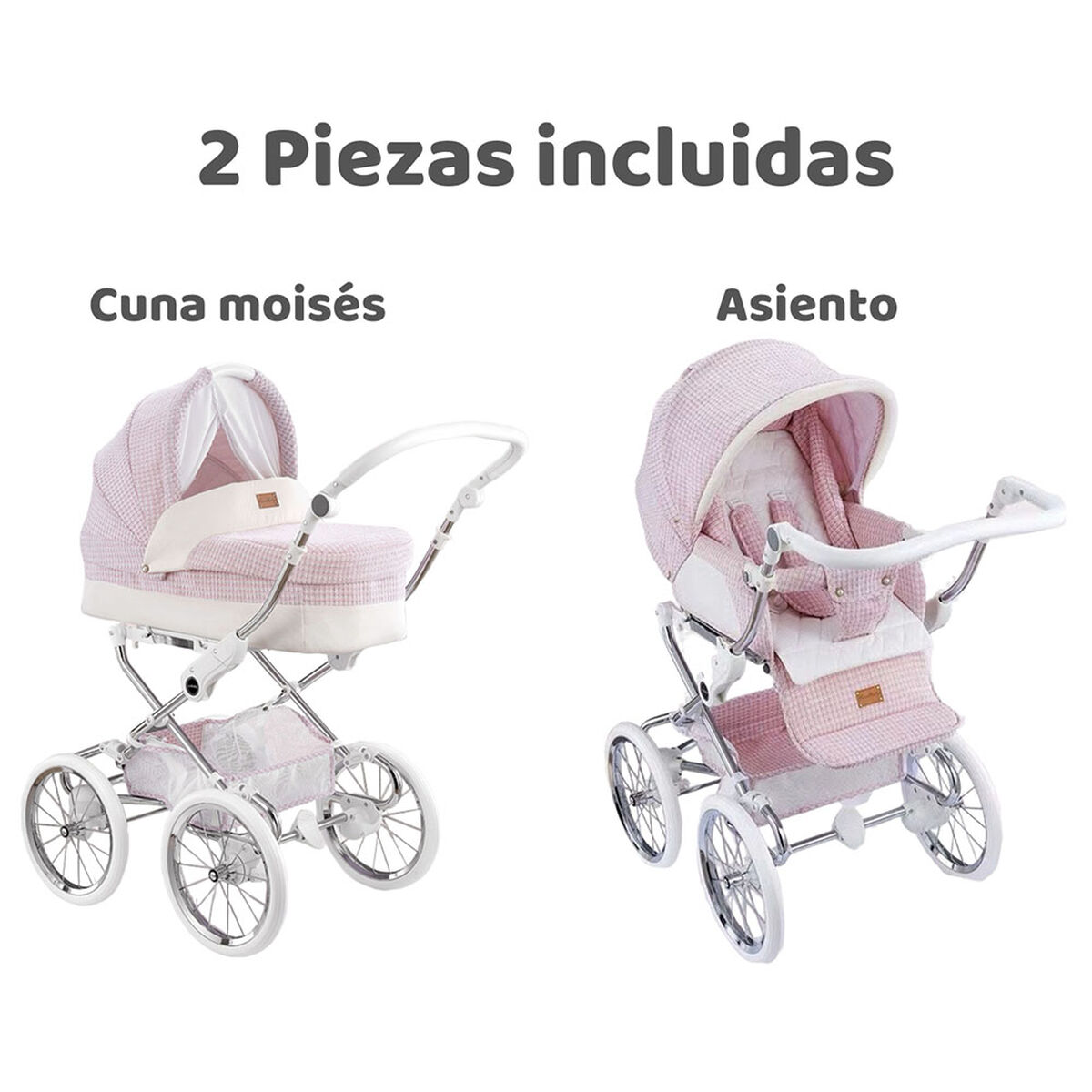 Coche Lujoso Royal de Coolbaby 2 Piezas Rosado By Lubabycas