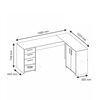 Escritorio Home Mobili Kia 2 Cajones 3 Puertas Café