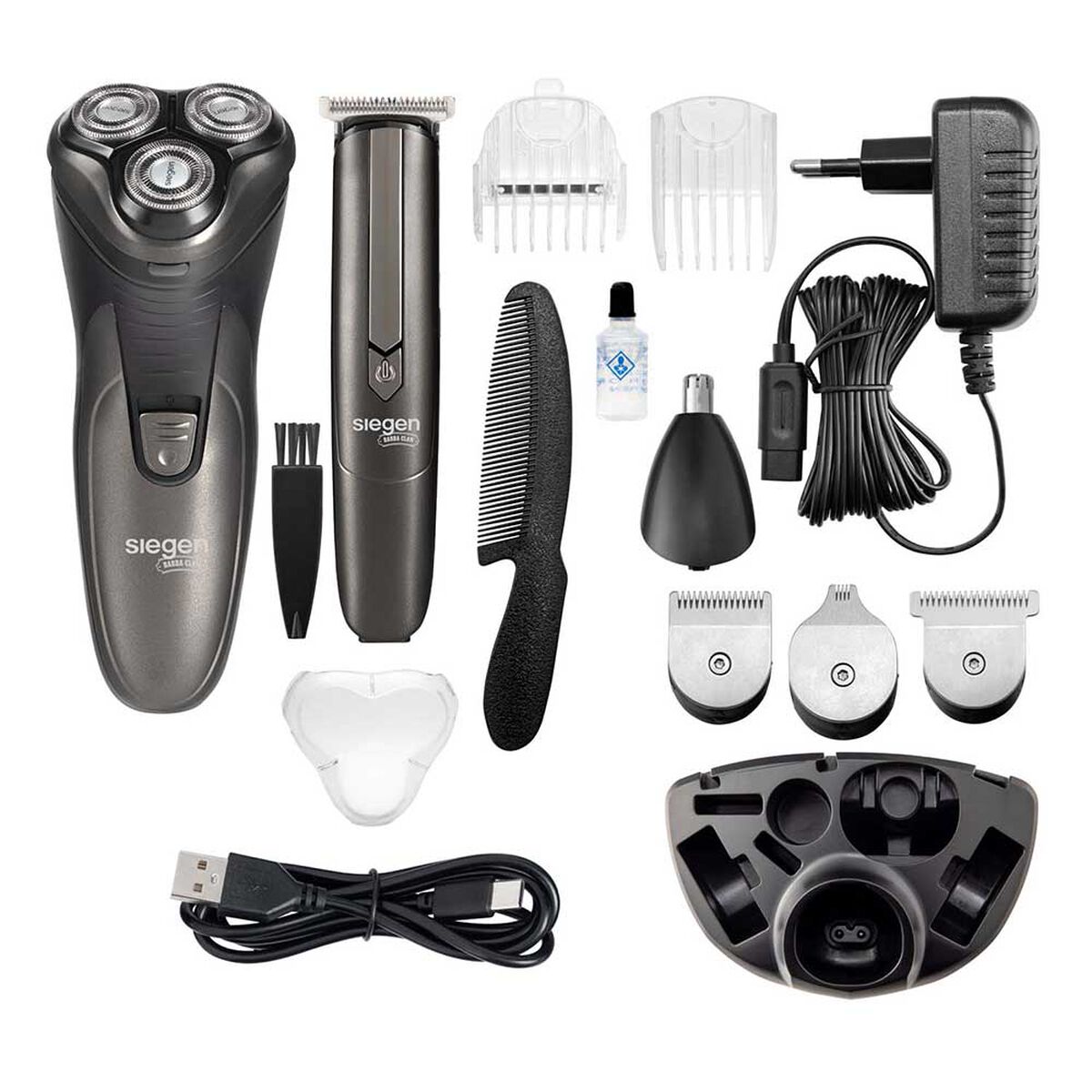 Set Cortapelos y Afeitadora Siegen SG-8440C01 4 en 1