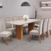 Juego de Comedor Di Poretti Munique 8 Sillas Beige