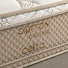Cama Europea Celta Base Dividida 2 Plazas Cotton Organic + Respaldo + 2 Veladores