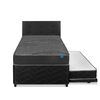 Cama Nido Flex 1,5 Plazas Black + Respaldo Royal