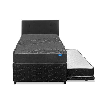 Imagen 2 del producto Cama Nido Flex 1,5 Plazas Black + Respaldo Royal