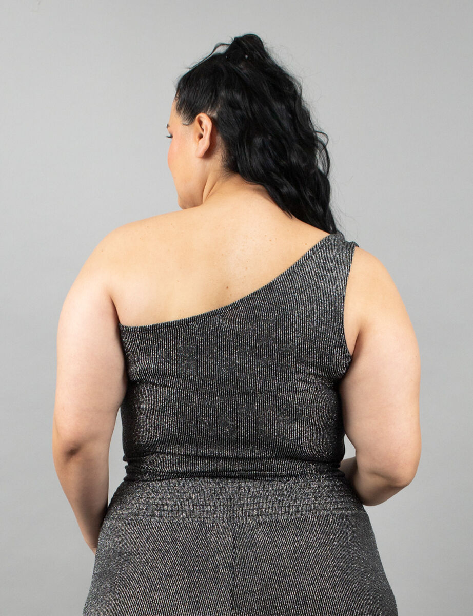 Polera Top Sin Manga Un Hombro Mujer Extralindas