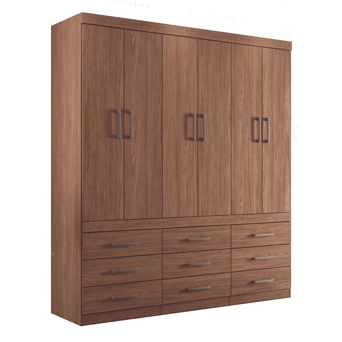Clóset Onessta Plus 6 Puertas 9 Cajones Jatoba