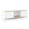 Rack TV Vekkahome Cartagen Hasta 75" Blanco