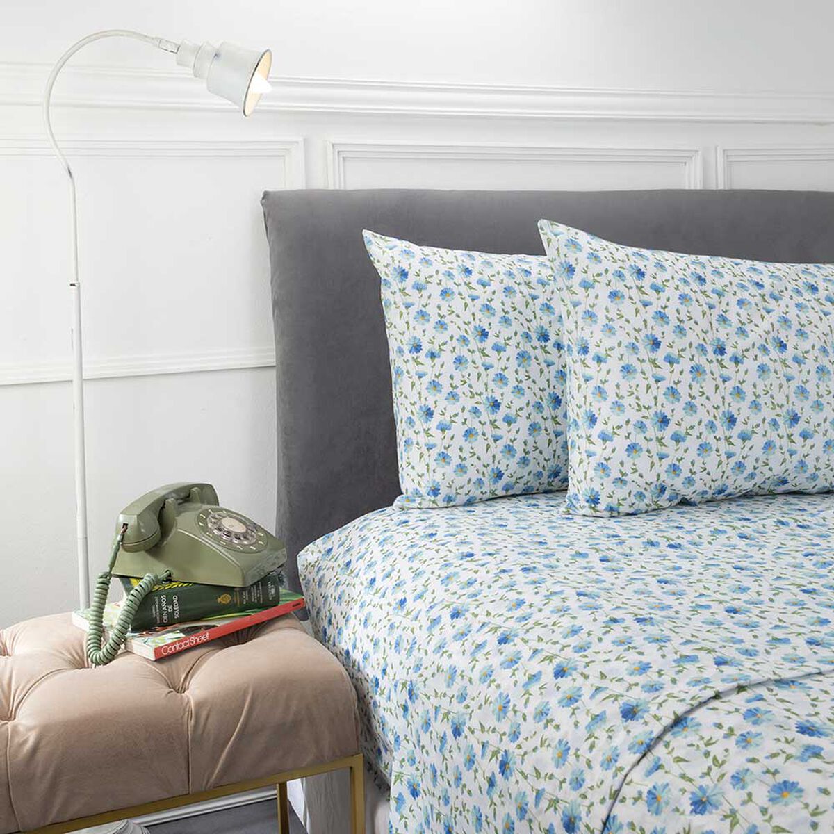 Juego de Sábanas Estampadas Casa Linda 132 Hilos 2 Plazas Tulip