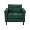 Set 2 Sillones Bodevir Retro Felpa 1 Cuerpo Verde Botella