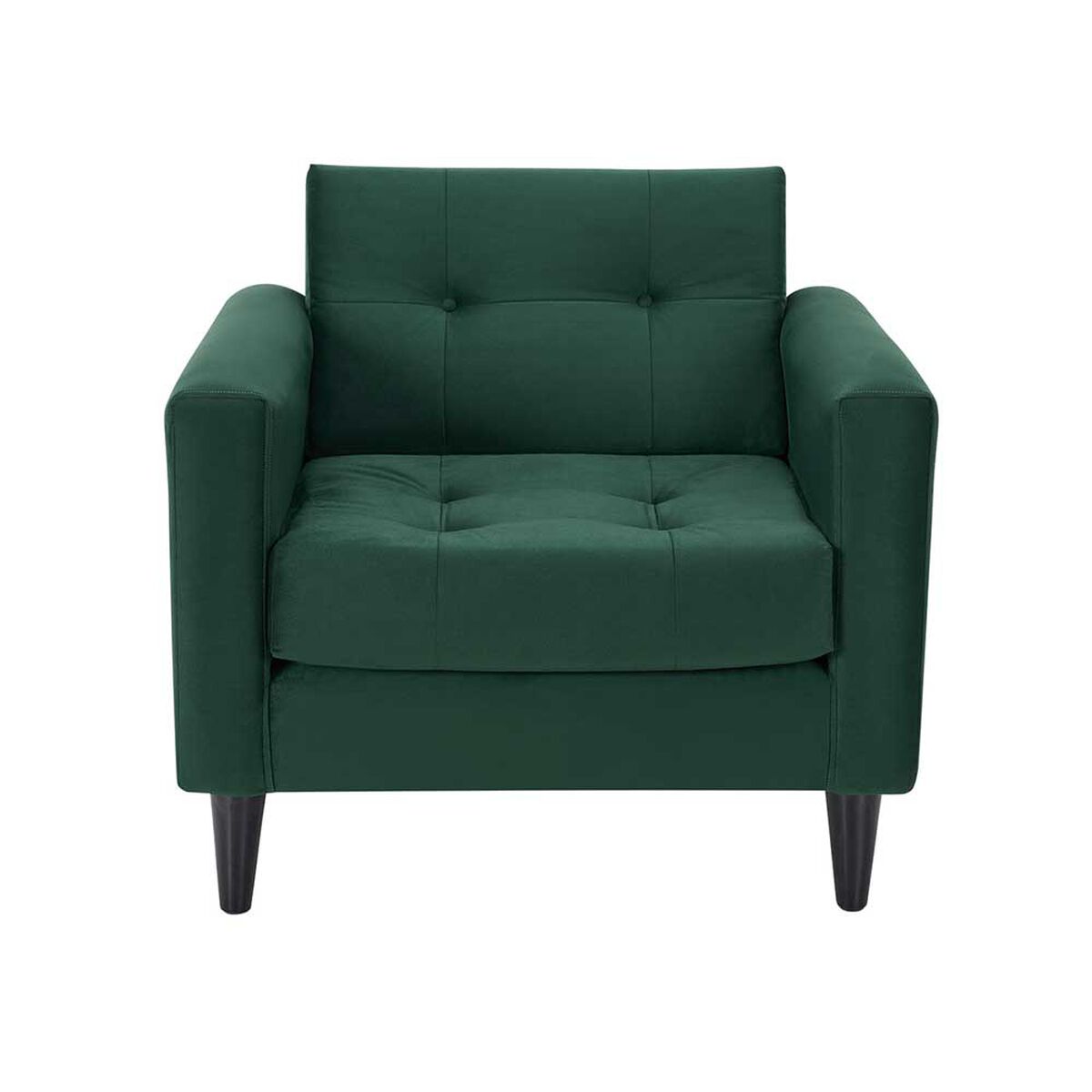Set 2 Sillones Bodevir Retro Felpa 1 Cuerpo Verde Botella
