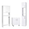 Combo Estante 2 Puertas +  Vanitorio 2 Puertas + Estante Organizador de Baño 2 Puertas CIC Blanco