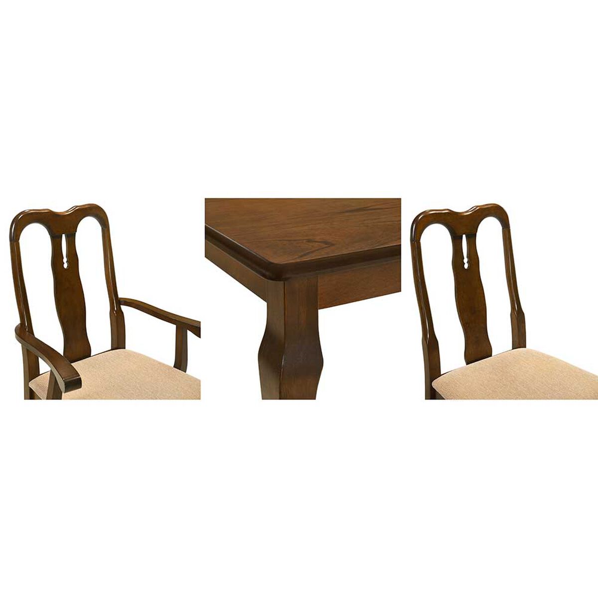 Juego de Comedor Dreams Génova 6 Sillas Café