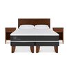 Cama Europea CIC Base Dividida 2 Plazas Ortopedic + Almohadas + Respaldo + 2 Veladores CIC 2 Plazas Alassio