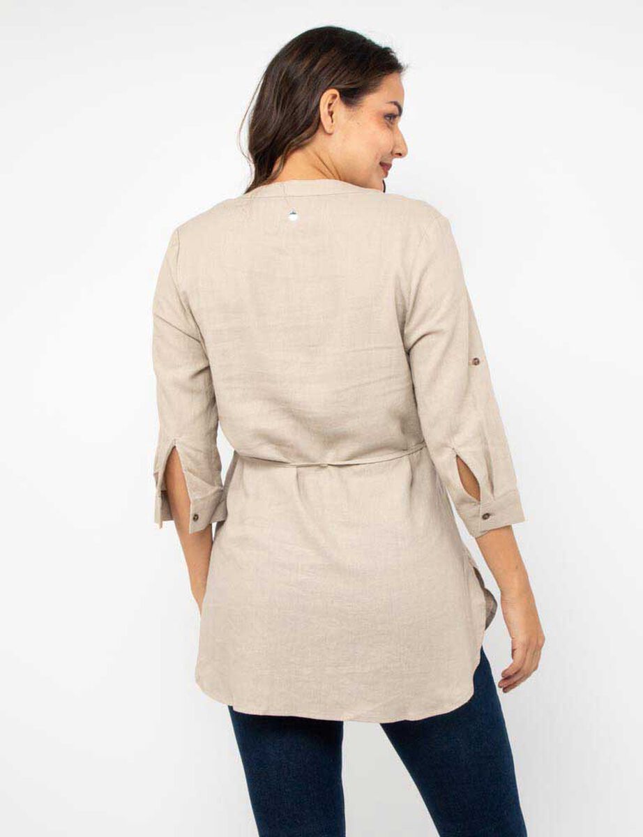 Blusa Lisa Manga 3/4 Mujer Zibel