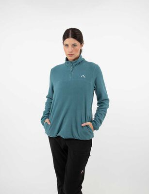 Imagen 1 del producto Polerón Deportivo Mujer Alpinextrem Esmeralda, Melange, Negro