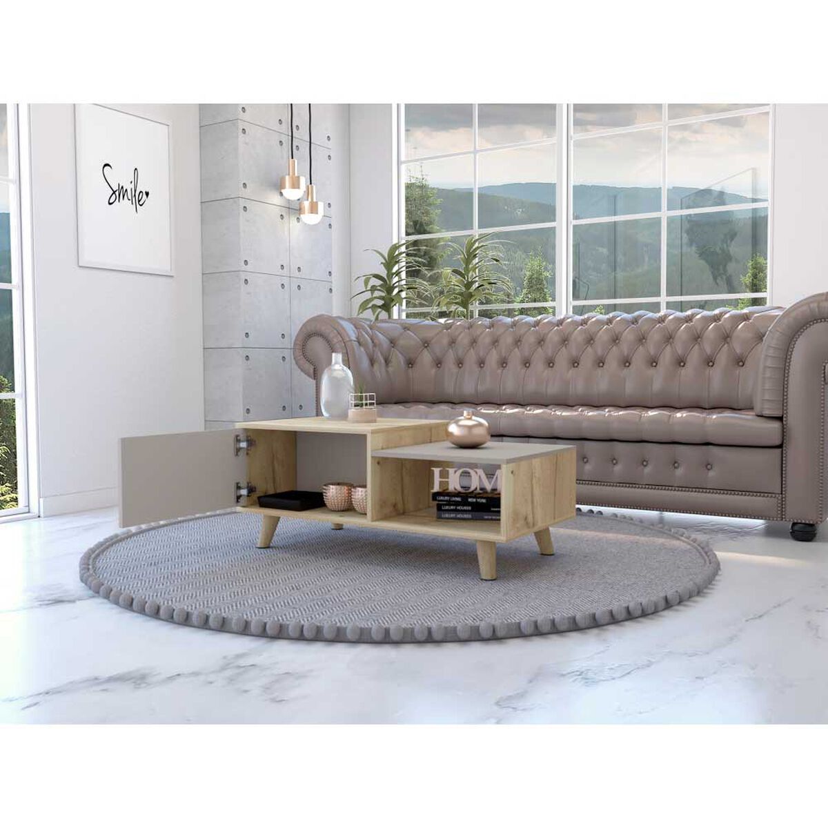 Mesa de Centro Tuhome Bora Duna-Taupe