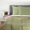 Plumón Flannel Sherpa Casanova 2 Plazas Verde
