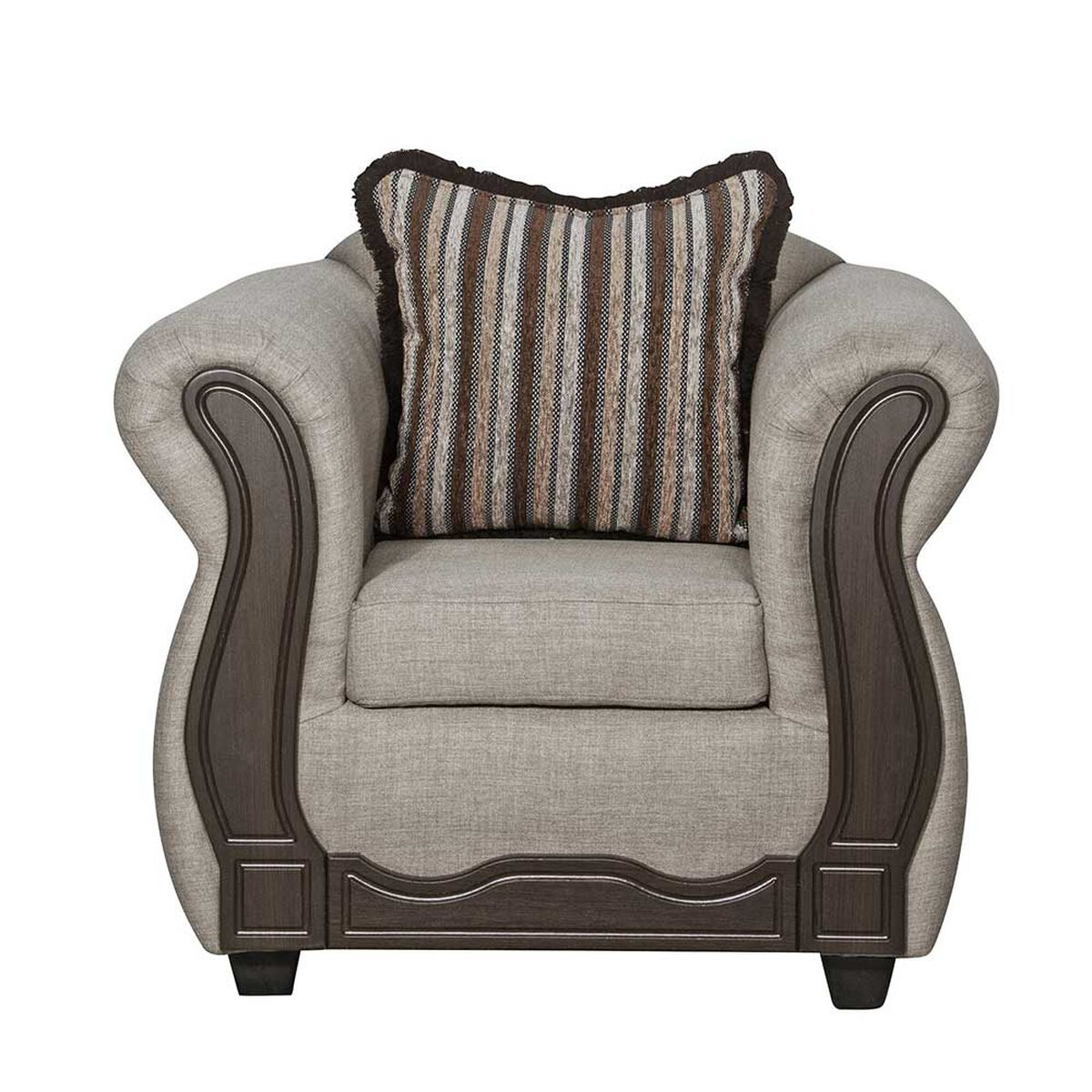 Juego de Living Black Factory Sofia Sofá 3 Cuerpos + Dos Sillones 1 Cuerpo Beige