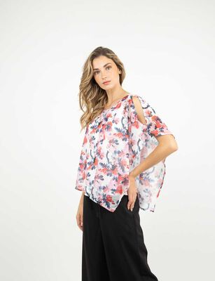 Imagen 1 del producto Blusa Manga Corta Mujer Zibel Ecru, Negro