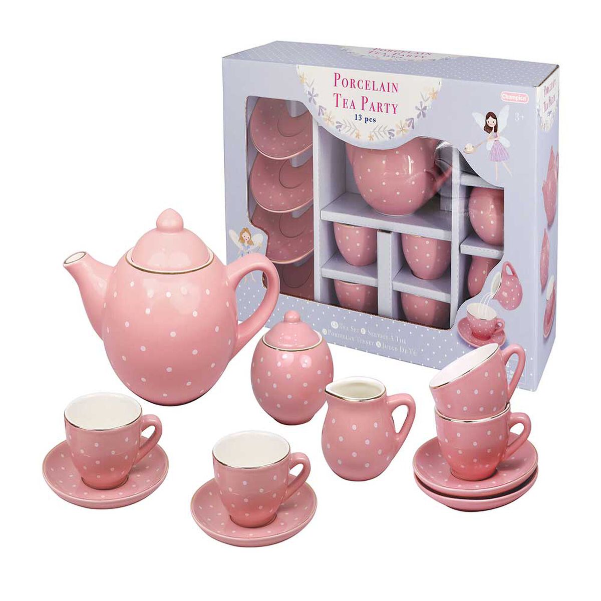 Juego de Té Porcelana 18 piezas Art Champion