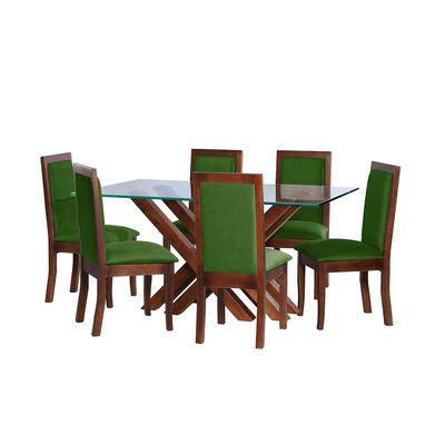 Imagen 1 del producto Juego de Comedor Latam Home Merida 6 Sillas Verde