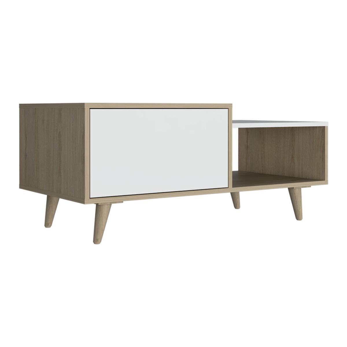 Mesa de Centro TuHome Bora Rovere/Blanco Marquez