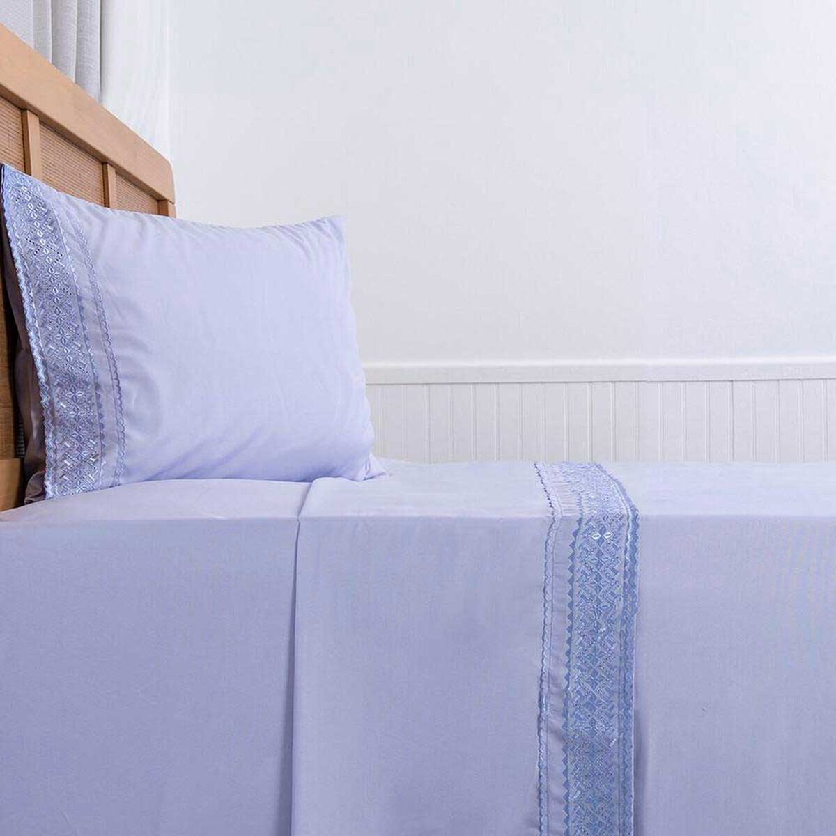 Juego de S&aacute;banas Plumetti 1,5 Plazas Estampado Damasco