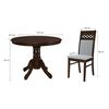 Juego de Comedor Furnitech Island 4 Sillas Gris