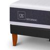 Cama Europea CIC 1,5 Plazas New Ortopedic + Respaldo Eufrates + Velador + Almohada Viscoel&aacute;stica