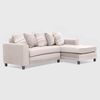 Sofá Seccional Derecho Living Factory Milan 3 Cuerpos Beige