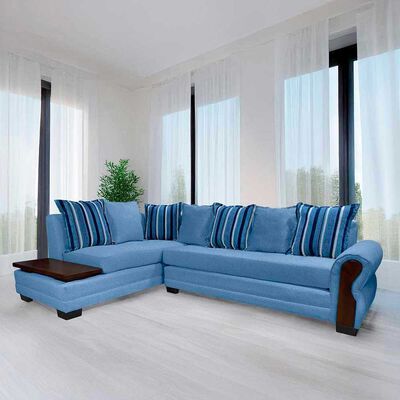 Sofá Seccional Living Factory Dakota 6 Cuerpos Azul