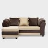 Sofá Seccional Almore Reversible 3 Cuerpos Beige