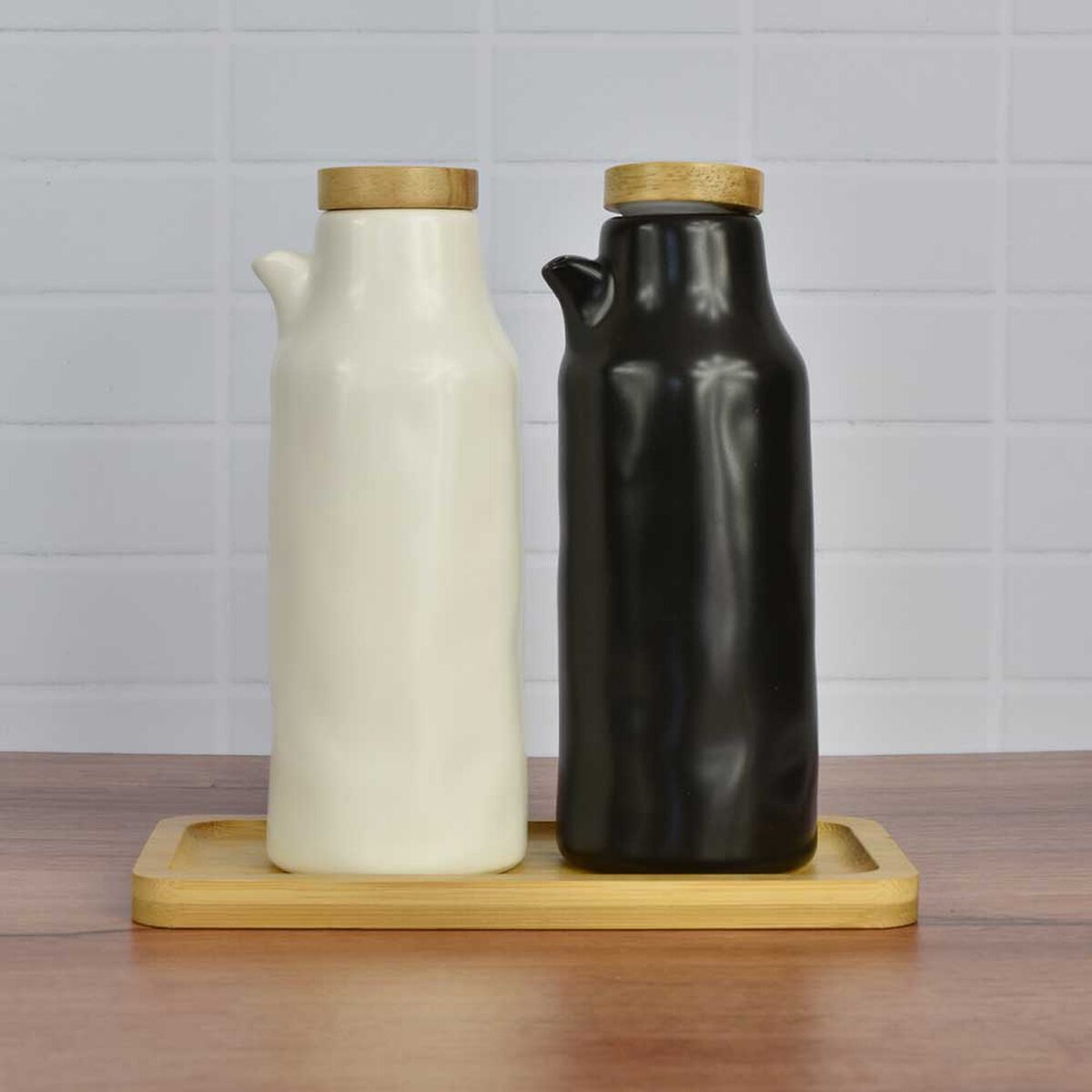 Set Alcuza Cerámica Simplit 2 Piezas Redonda 500 ml