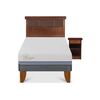 Cama Europea CIC 1,5 Plazas Excellence Plus + Respaldo + Velador New Dublin Caramel