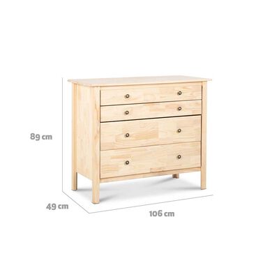Imagen 2 del producto Cómoda CIC Berlin 4 Cajones Natural