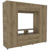Clóset TuHome Z-200 8 Puertas 2 Cajones Duna/Blanco
